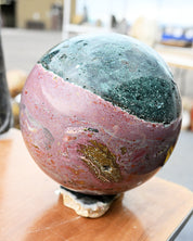Massive Ocean Jasper Sphere  41 lbs