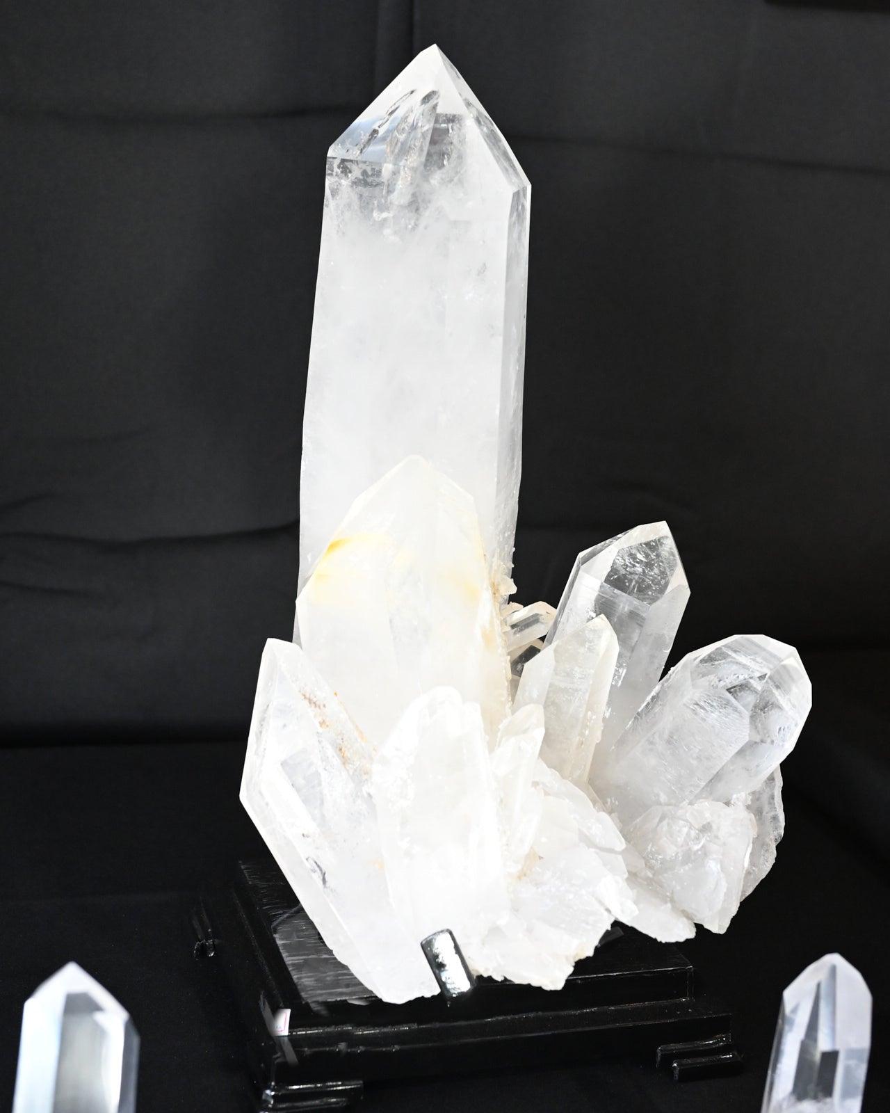28lb Statement Clear Quartz Multi-Point Cluster on Rotating Stand