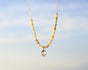 Citrine & Amazonite Paperclip Necklace