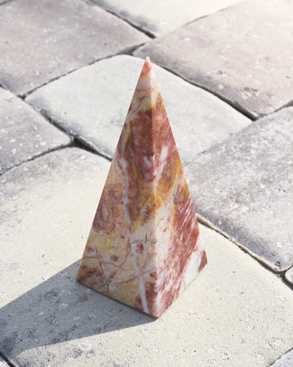 Pink Marble Pyramid 6 in