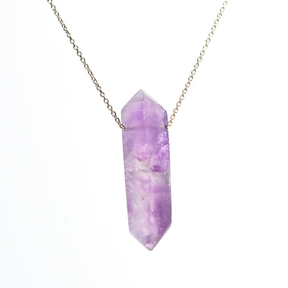 Amethyst Point 14k gold Necklace