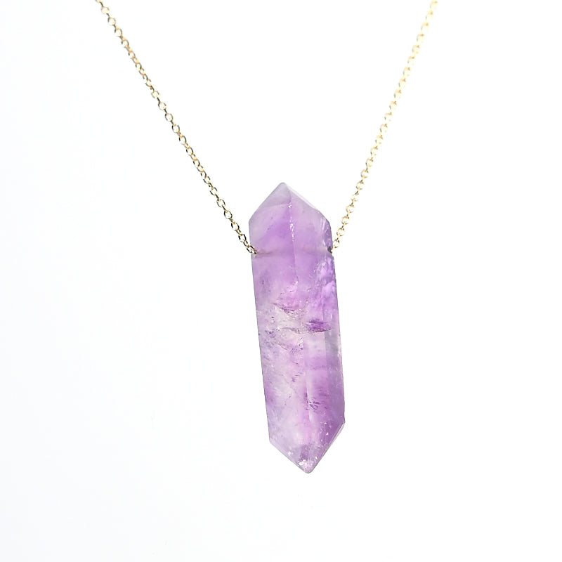Amethyst Point 14k gold Necklace