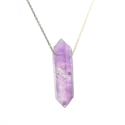 Amethyst Point 14k gold Necklace