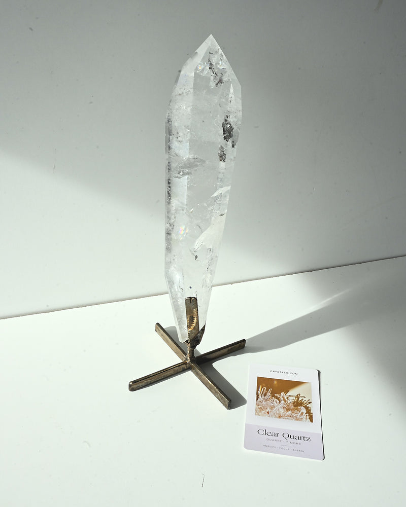 Clear Quartz on Stand 3.1 lbs