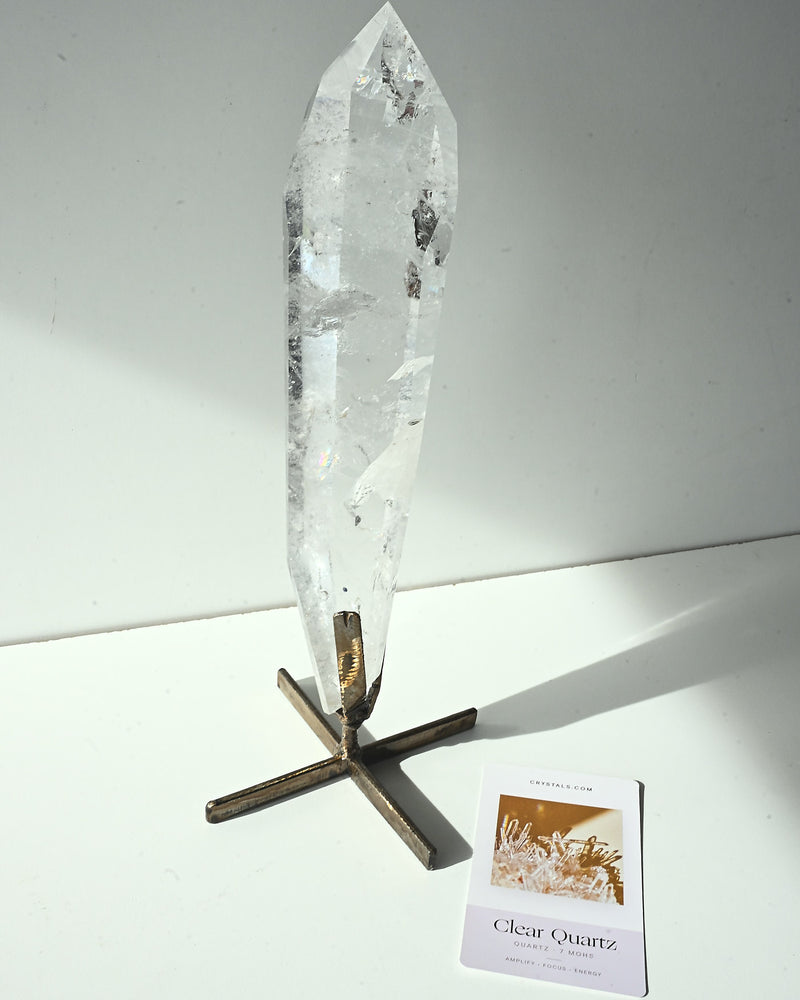 Clear Quartz on Stand 3.1 lbs