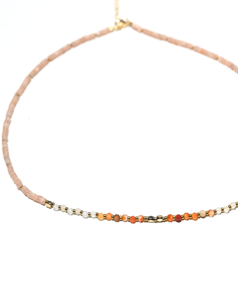 Energize Necklace - Carnelian, Citrine + Sunstone