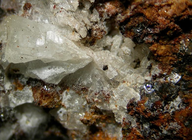Fluellite crystal — White, colorless, pale yellow specimen, Orthorhombic crystal system