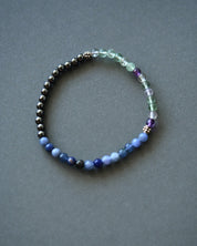 Focus & Concentration Bracelet - Sodalite, Hematite + Fluorite