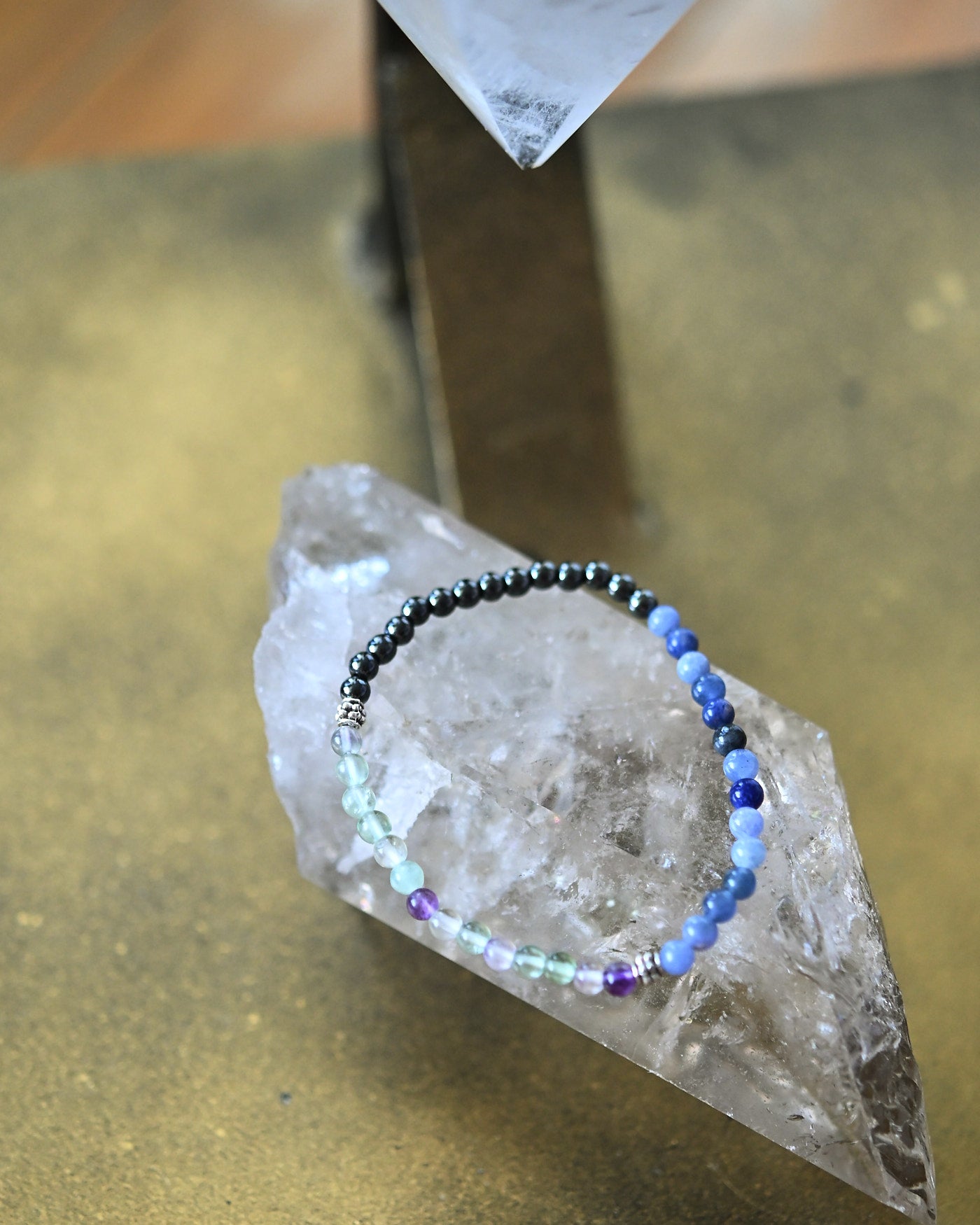 Focus & Concentration Bracelet - Sodalite, Hematite + Fluorite