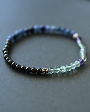 Focus & Concentration Bracelet - Sodalite, Hematite + Fluorite