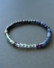 Focus & Concentration Bracelet - Sodalite, Hematite + Fluorite