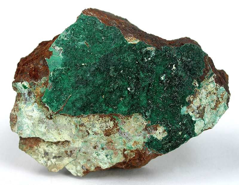 Gaspeite crystal — Apple green specimen, Trigonal crystal system