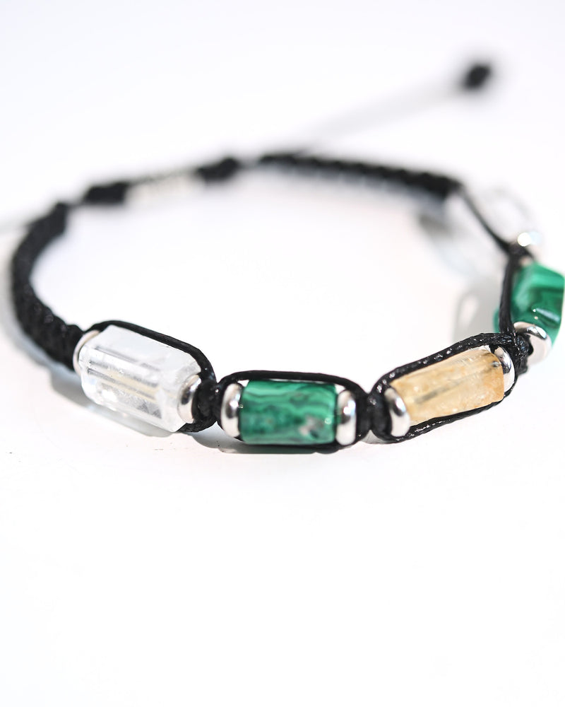 Transformation Bracelet — Clear Quartz, Malachite & Citrine