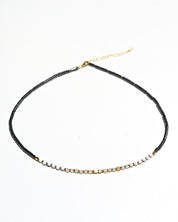 Clarity Necklace - Hematite, Howlite + Clear Quartz