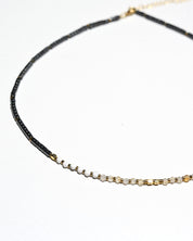 Clarity Necklace - Hematite, Howlite + Clear Quartz