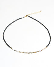 Clarity Necklace - Hematite, Howlite + Clear Quartz