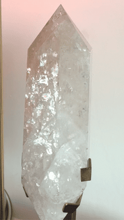 44lb Double-Terminated Quartz Point on Custom Stand