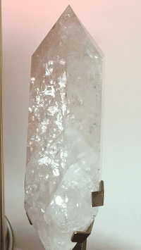 44lb Double-Terminated Quartz Point on Custom Stand