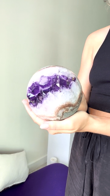 XL Amethyst Druzy Crystal Sphere 5.2lbs
