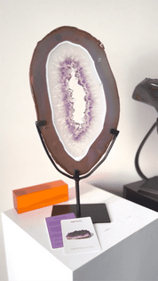 XL Amethyst Crystal Slab on Stand