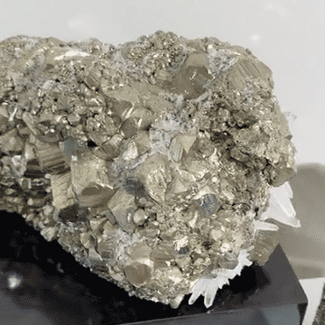 Rare Museum Grade 50lbs Pyrite w Clear Quartz Statement - Image 1