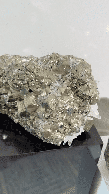 Rare Museum Grade 50lbs Pyrite w Clear Quartz Statement