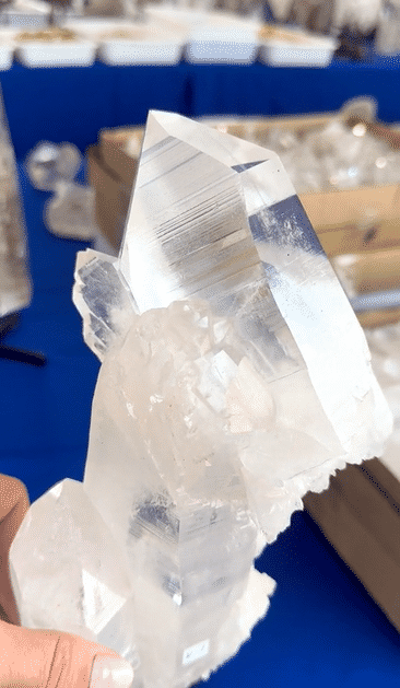 Clear Quartz Cluster on Stand III