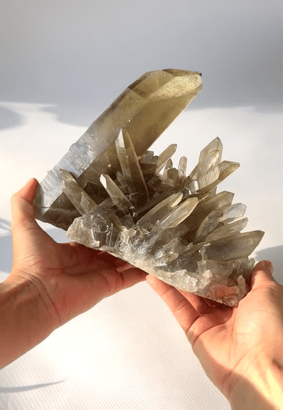 Rare Smoky Citrine Lemurian Cluster 7lb