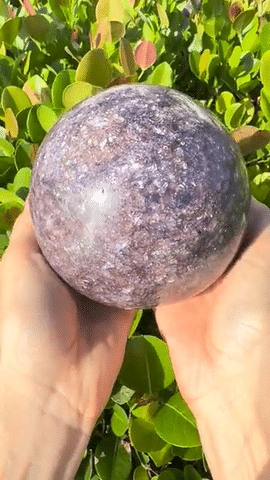 XL Lepidolite Sphere 3.5lbs
