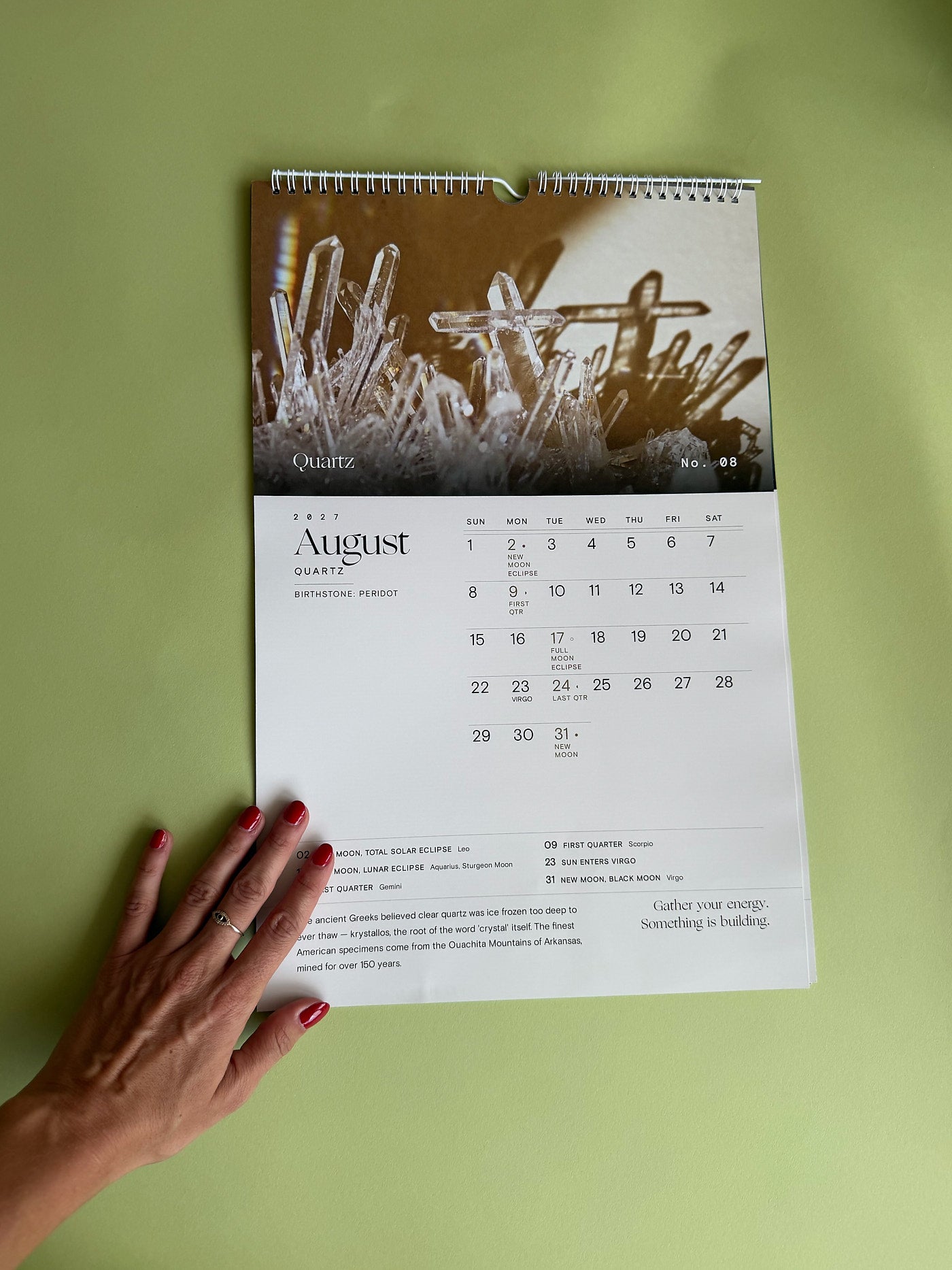 2027 Lunar and Mineral Calendar