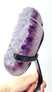 Amethyst Crystal Geode on Stand 3.7lbs No. 1.73 - natural amethyst crystal cluster specimen for sale at Crystals.com