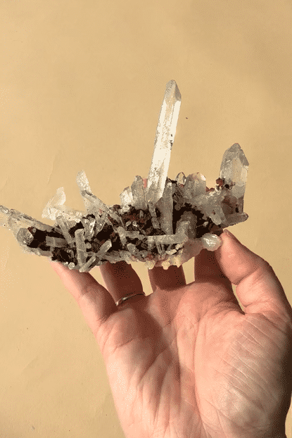 Lemurian Quartz w Siderite for sale at Crystals.com
