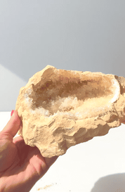 White Quartz Druzy Geode 2.2lbs