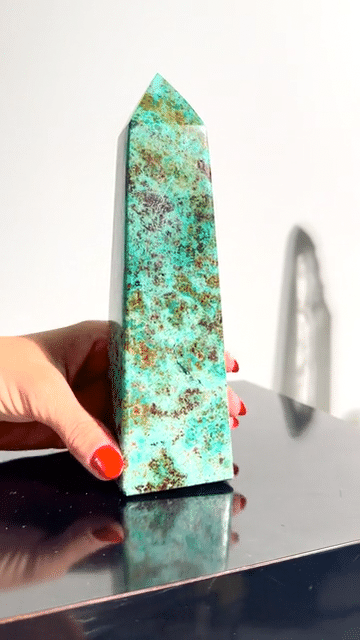 Chrysocolla Obelisk 7.5in