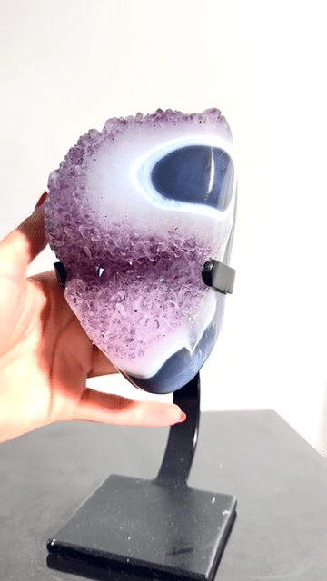 Amethyst Calm & Protection Trio – XL Heart, Geode & Tower
