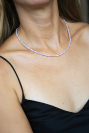 Kunzite Necklace 3mm Beaded