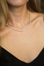Kunzite Necklace 3mm Beaded