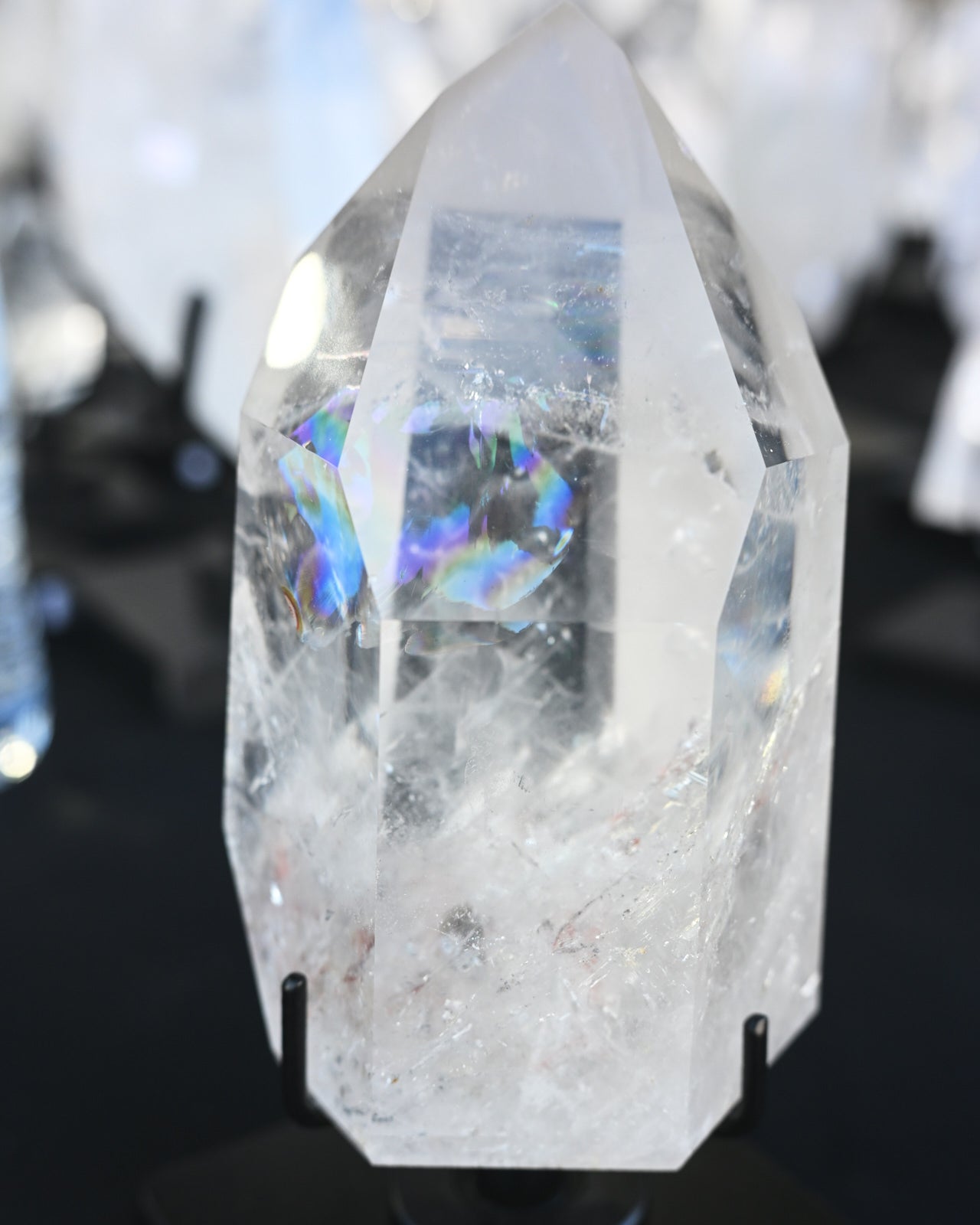 Large Lemurian Quartz on Stand