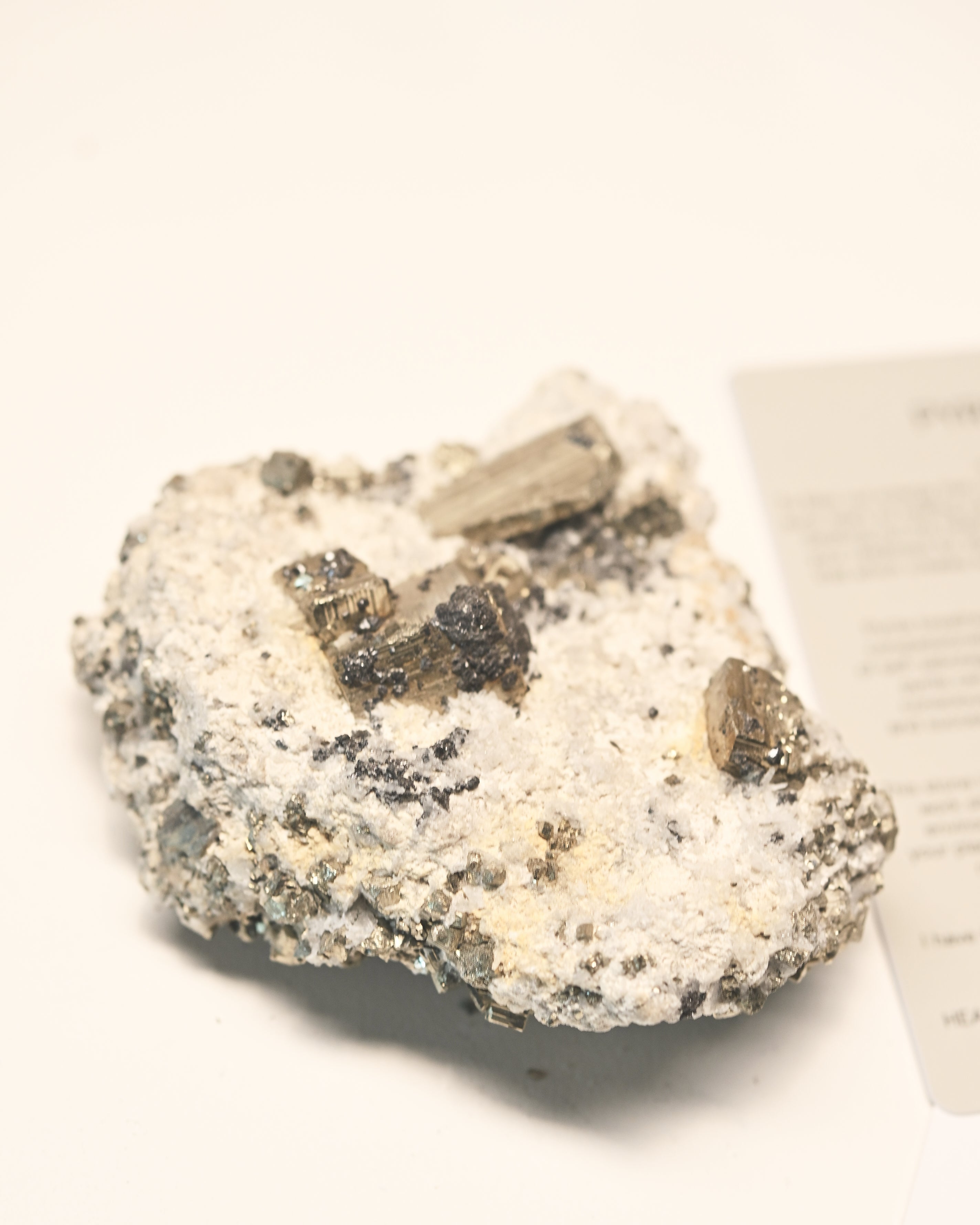 Cubic Pyrite and Quartz Crystal Cluster 4in