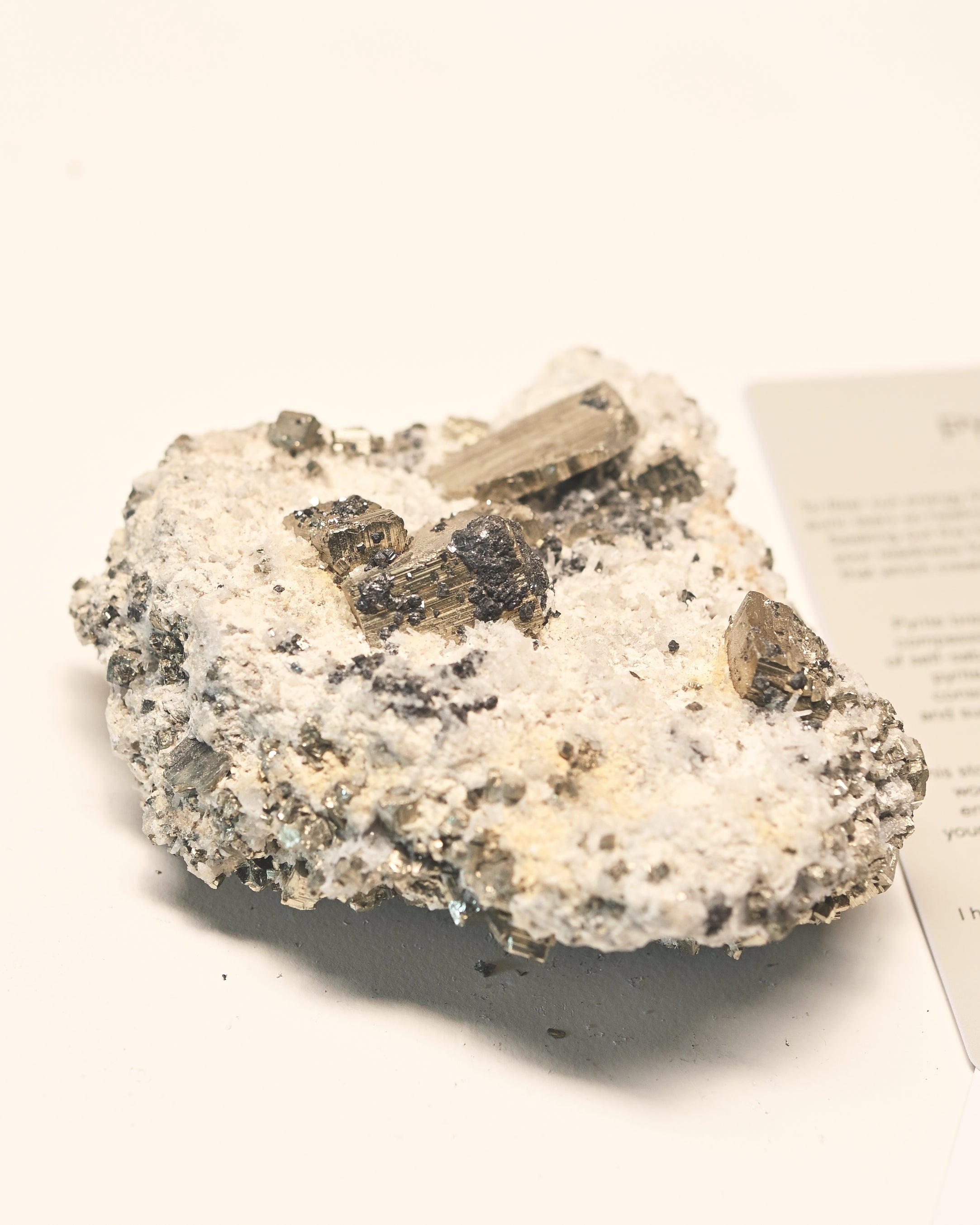 Cubic Pyrite and Quartz Crystal Cluster 4in