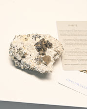 Cubic Pyrite and Quartz Crystal Cluster 4in