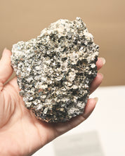 Cubic Pyrite and Quartz Crystal Cluster 4in