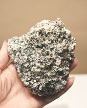 Cubic Pyrite and Quartz Crystal Cluster 4in