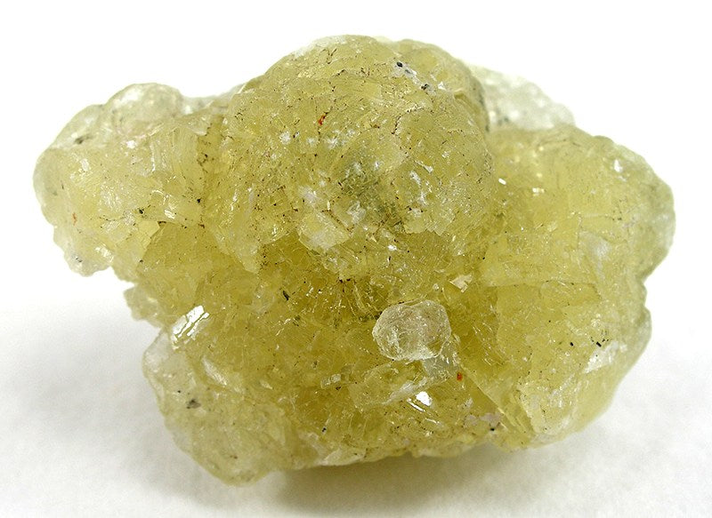 Prehnite crystal — Pale green, yellow-green specimen, Orthorhombic crystal system