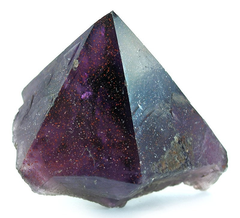 Hematite crystal — Black, silver, red-brown specimen, Trigonal crystal system