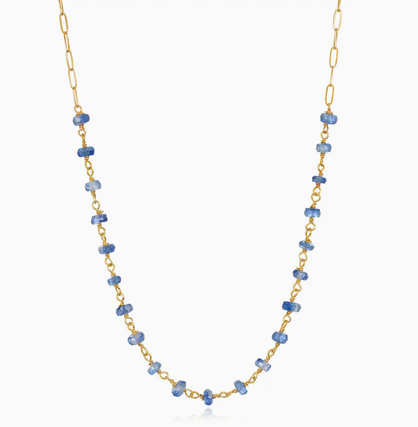  Kyanite Paperclip Necklace