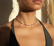 Watermelon Tourmaline Beaded Choker