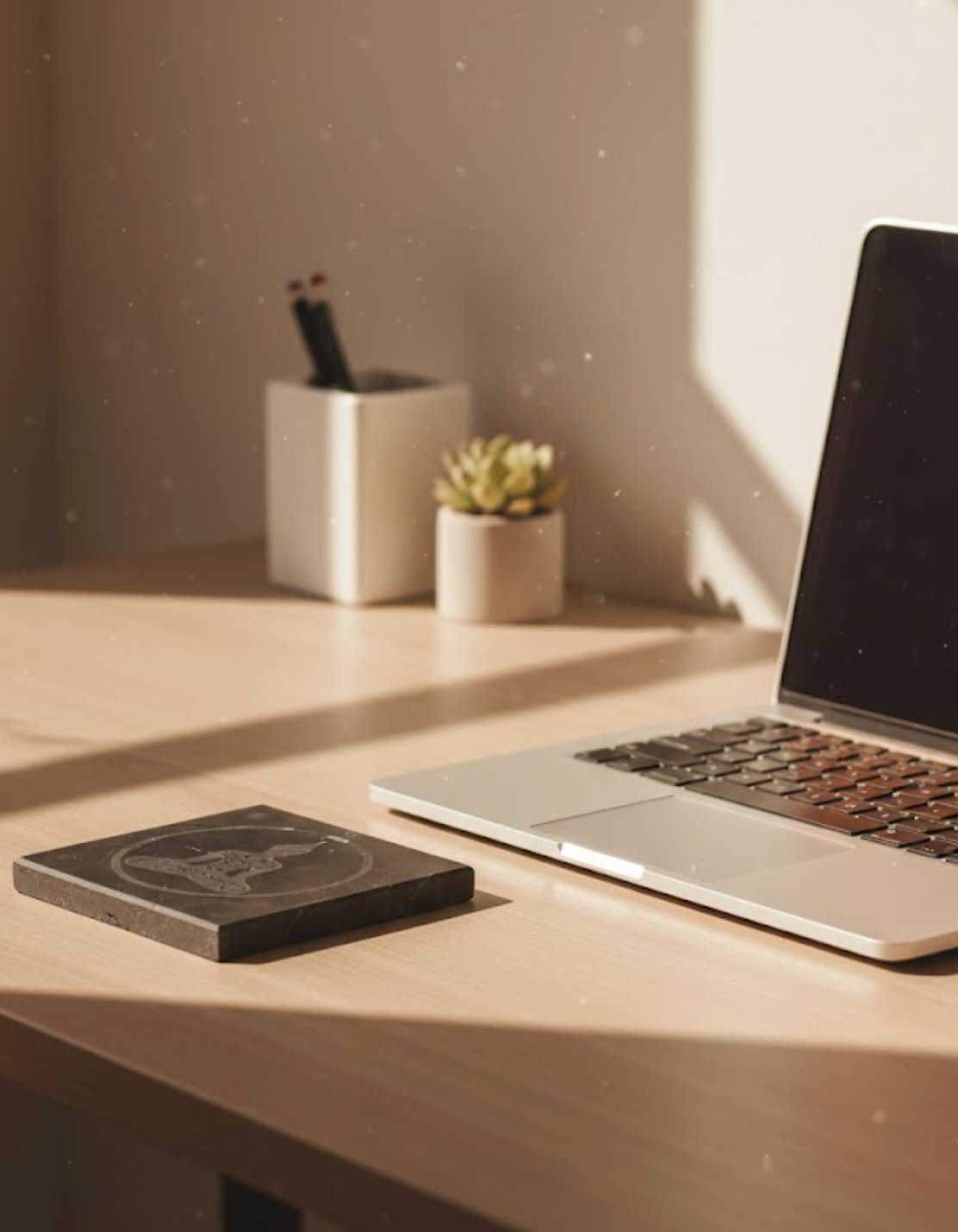 Shungite Buddha Engraved Tile