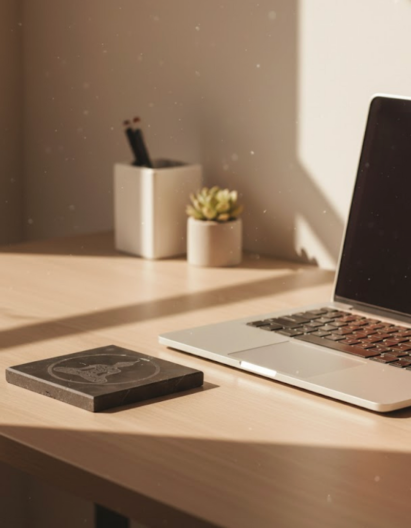 Shungite Buddha Engraved Tile