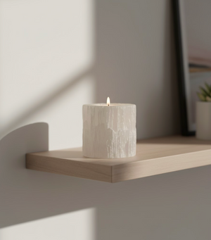 Illuminate - Selenite Candle Holder - selenite crystal for sale at Crystals.com